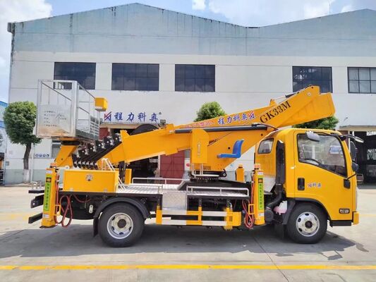 五十铃33米高空作业平台液压伸缩升降车 全自动高空升降车