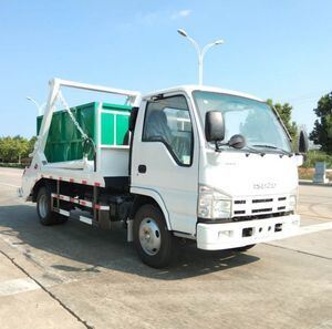 工厂直供五十铃小型液压摆臂式垃圾车，用于垃圾收集