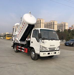 五十铃4&times;2化粪池吸污车，4立方真空污水车，污水罐车，下水道高压清洗车，真空污水车制造商