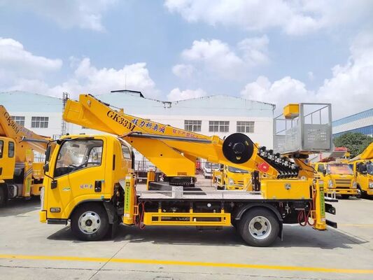 五十铃33米高空作业平台液压伸缩升降车 全自动高空升降车